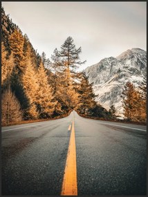 Őszi poszter Sok Mintás B2 50x70cm nappali dekoráció tájkép hegyek #537