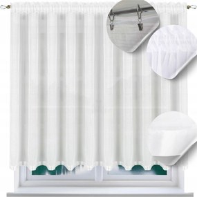 Egyszerű függöny 150x400 szegéllyel, fehér, nappaliba kész függöny, nagy választék