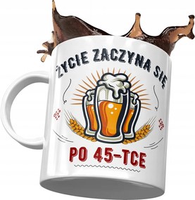 Születésnapi bögre 45 45-es 45-ös Tökéletes Ajándék Nyomtatott Fotóval