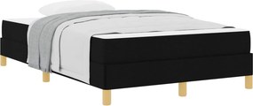 vidaXL Boxrugós ágy matracmal Fekete 120 x 190 cm szövet
