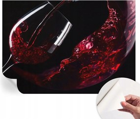 Öntapadós tapéta Divatos 3D fali ragasztóval Vörösbor 208x146 cm