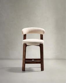 Bézs-sötét natúr színű kőrisfa bárszék (ülésmagasság 65 cm) Granite – Kave Home