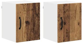Fali konyhaszekrény 2 pcs Öreg fa 30 x 31 x 40 cm Faanyag