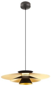 Redo 01-3001 - LED kábelen függesztett csillár FARGO LED/16,5W/230V átm. 50 cm fekete/arany