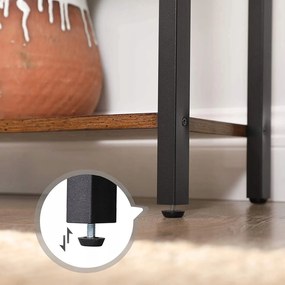 Könyvespolc TAYLOR 6 polc 186x60cm, rusztikus barna