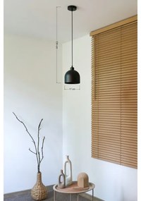 Duolla - Kábeles függőlámpa IRONLINE 1xE27/15W/230V Ø 17 cm fekete