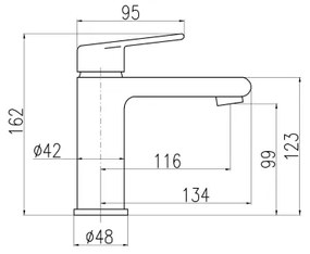 RAV Slezák CO128.0 - COLORADO mosdócsaptelep 16,2 cm, fényes króm