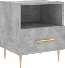vidaXL betonszürke szerelt fa éjjeliszekrény 40 x 35 x 47,5 cm