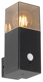 Kültéri fali lámpa fekete IP44 mozgásérzékelővel - Denmark