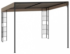 tópszínű falra szerelhető szövetpavilon 3 x 3 m