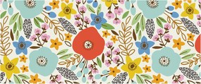 Flizelin tapéta falra Prémium virágmintás 250x104 Ragasztó