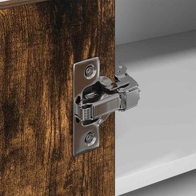 Függő szekrény Riga Füstölt tölgy és fehér 57 x 57 x 40 cm