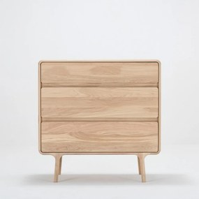 Fawn tömör tölgyfa komód 3 fiókkal - Gazzda