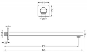 Mexen Uno, rejtett zuhanygarnitúra DR62, fekete, 71435DR62-70