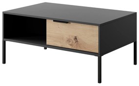 Dohányzóasztal Rastafa 2S (artisan tölgy  + fekete). 1071384