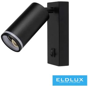 UNIVERSO Fali lámpa kapcsolóval 1xGU10 Max.35w IP20 Fekete 150x160mm 5 év