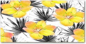 Fotó üvegkép Trópusi virágok 140x70