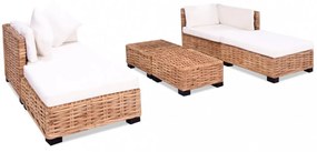 16 részes természetes rattan kanapészett