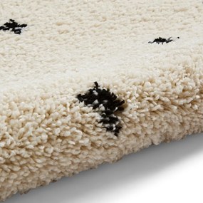 Boho Dots fehér-fekete szőnyeg, 120 x 170 cm - Think Rugs