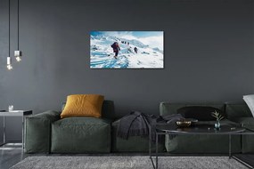 Canvas képek Hegymászás a hegyekben télen 100x50 cm