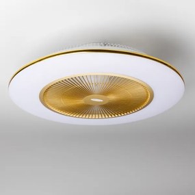 Brilagi - LED Dimmelhető lámpa ventilátorral AURA LED/38W/230V arany + távirányító