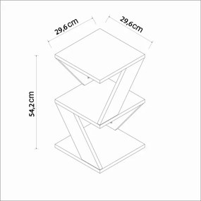 ALVINA polcok fekete