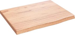 vidaXL világosbarna kezelt tömör tölgyfa fali polc 40x30x2 cm