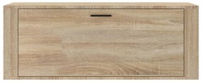 sonoma tölgy színű szerelt fa fali cipőszekrény 100x35x38 cm
