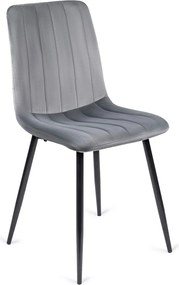 Krzesło IBIS Szare Welurowe