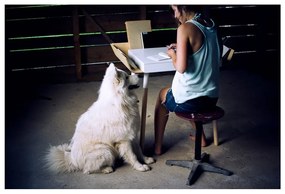 My Writing Desk fehér íróasztal 1 fiókkal - EMKO