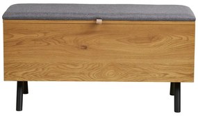 Natúr színű tárolóláda tölgyfa dekorral 92x48x33 cm Barco – House Nordic