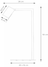 Lucide 03525/01/30 - Asztali lámpa LESLEY 1xGU10/35W/230V