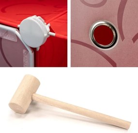 GARTHEN Fiókos állvány 108 x 110 cm  piros