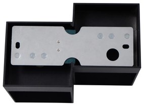 Modern fekete fali lámpa 2 fényforrással - Transfer Double