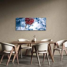Kép - málna részlete a vízben (120x50 cm)