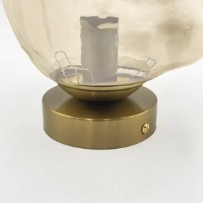 Mennyezeti lámpatest CRISTAL 1xE14/15W/230V sárgaréz/füstös bézs