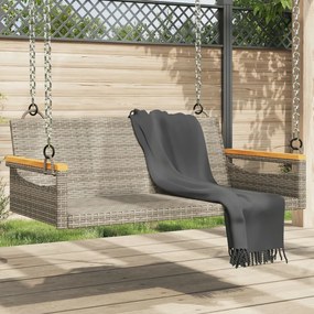 vidaXL szürke polyrattan hintapad 109 x 62 x 40 cm