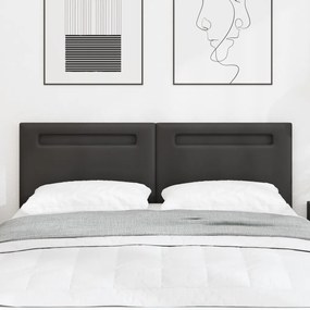 Egyszerű Design Fejtámla Fekete 160 cm Műbőr