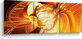 Absztrakciós kép (órával) (90x30 cm)
