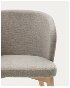 Bézs kárpitozott étkezőfotel Darice – Kave Home