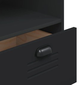 VIKEN fekete szerelt fa könyvszekrény 80 x 40 x 90 cm