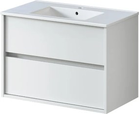RODO fürdőszoba mosdószekrény + mosdó 80 cm matt fehér (összeszerelve)