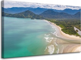 Vászonkép Vízpart Hullámok Hegyek Természet 100x60 cm Ajándéknak is tökéletes