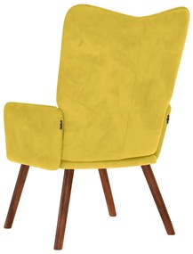 Relaxáló szék sárga bársony