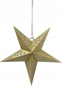 Arany papír karácsonyi csillag S 30x10x30 cm