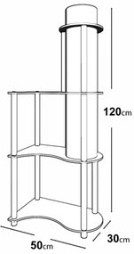 Állólámpa polcokkal NOTO 1xE27/40W/230V fekete
