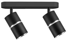 Spotlámpa BAMBOO 2xGU10/10W/230V fekete