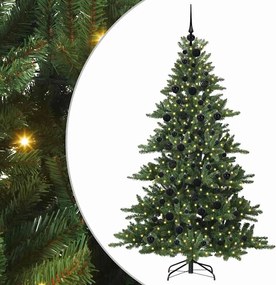 vidaXL Műanyag Hajtogatós Karácsonyfa Zöld 180 cm PVC és Acél
