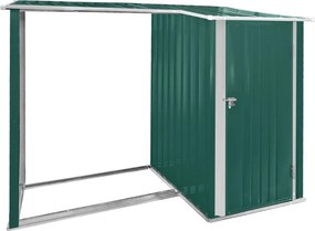 Fatároló fészerrel, 200x104x159 cm, sötétzöld, ARPOL TYP 1