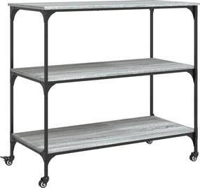 vidaXL szürke sonoma szerelt fa zsúrkocsi 102 x 50 x 95 cm